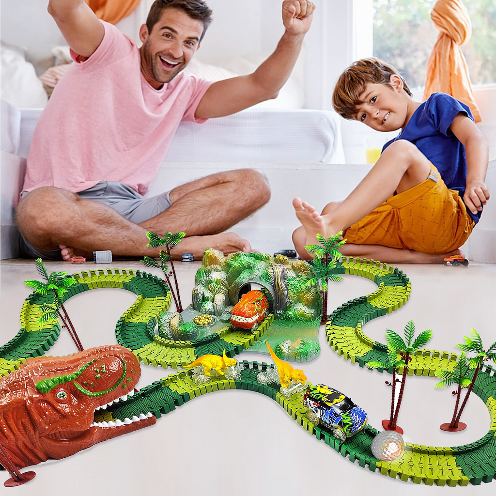 Dinosaurus Racebaan speelgoed, ideaal voor het stimuleren van creativiteit.