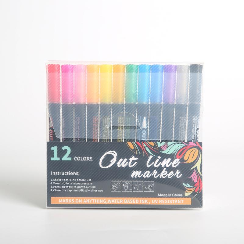 Set glitterstiften voor levendige en sprankelende kunstwerken.