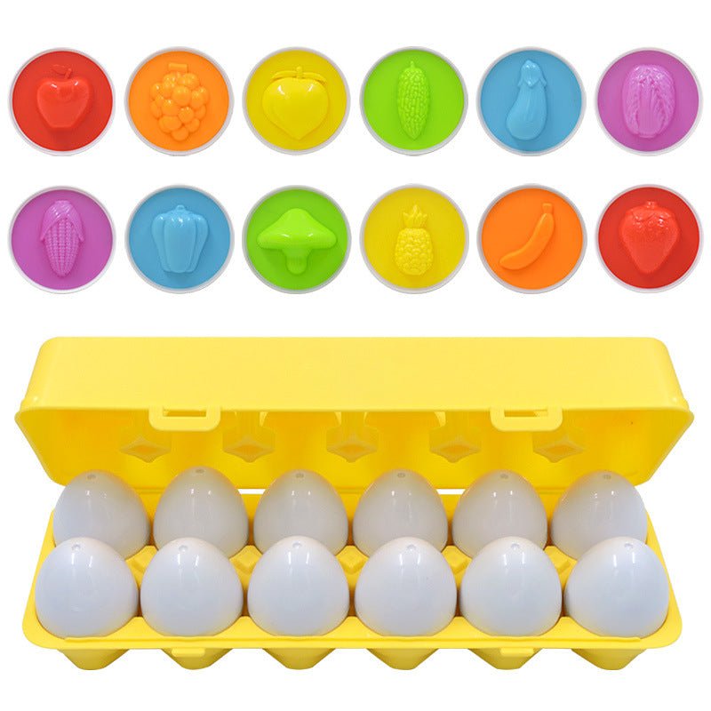 PuzzleEggs interactieve eieren voor kinderen om vormen en motorische vaardigheden te ontwikkelen.
