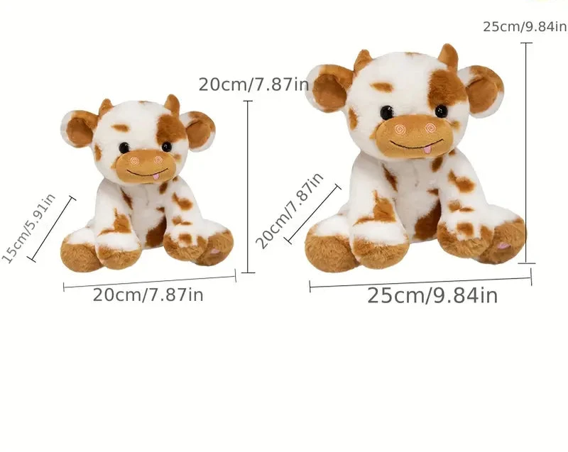 Verlicht donkere nachten met de zachte LumiCow - Knuffel Koe Met LED Verlichting.