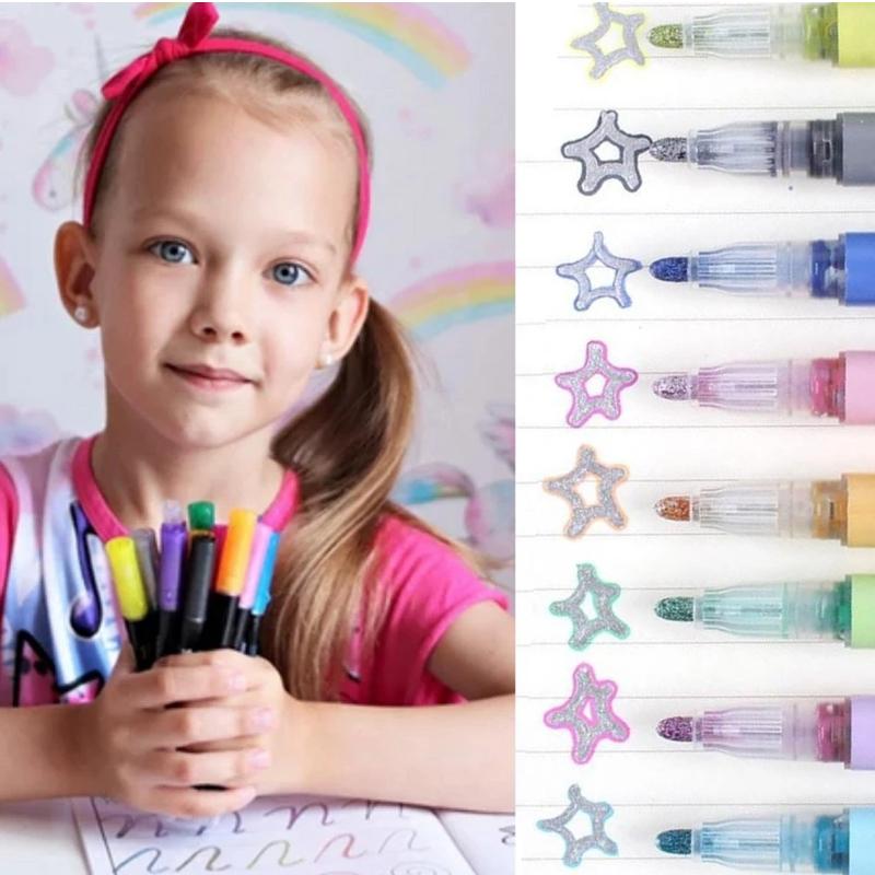 Glitter stiften set voor creatieve en kleurrijke projecten.