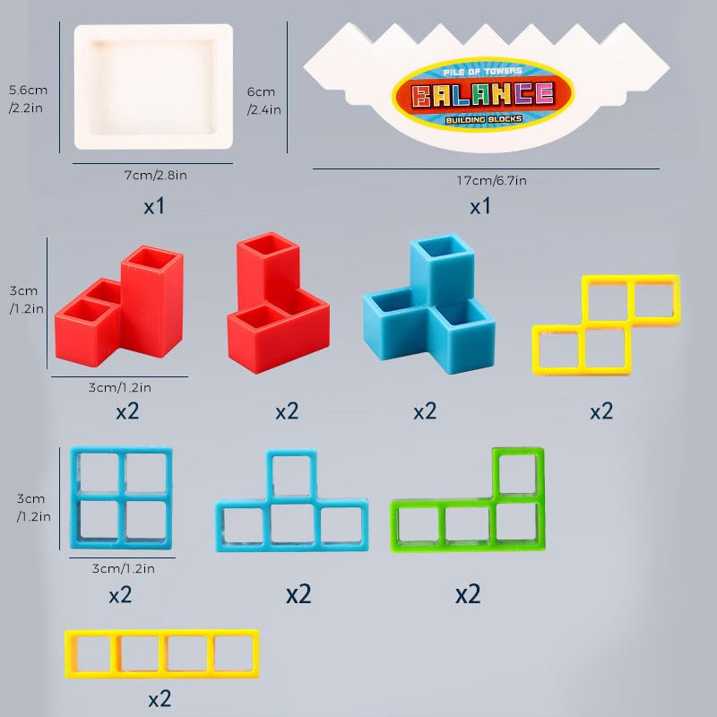 BalanceCraft toren spel, perfect voor het oefenen van evenwicht en coördinatie in een speelse setting.





