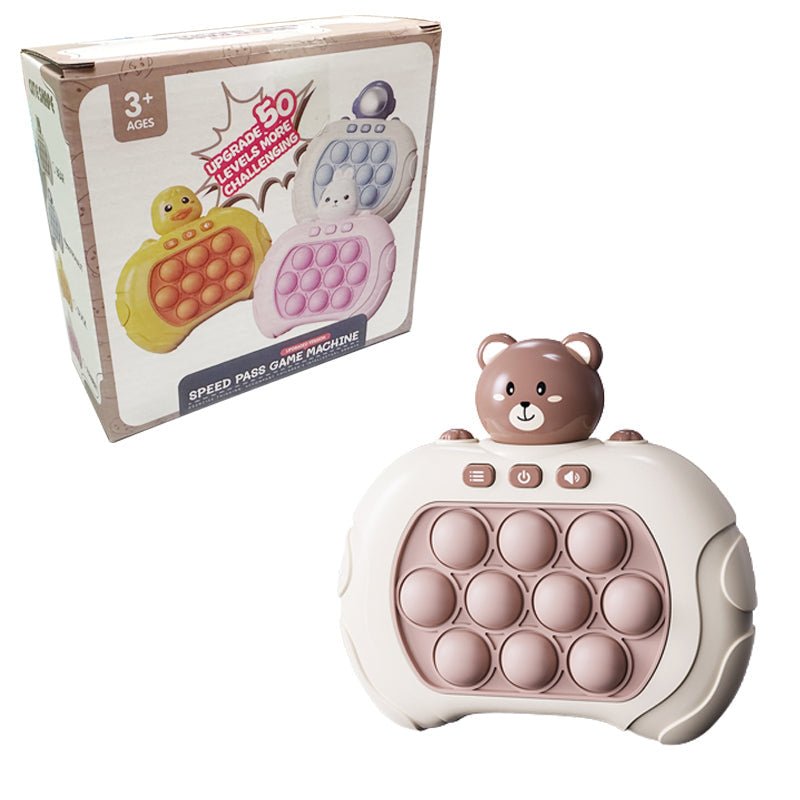 FunBubble Pop It speelgoed met lichteffecten en geluiden, perfect om stress te verlichten en plezier te hebben.
