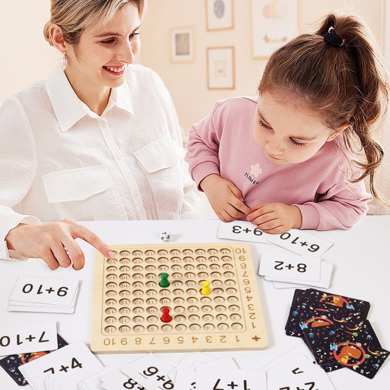 Educatief vermenigvuldig bordspel om rekenvaardigheden te verbeteren.
