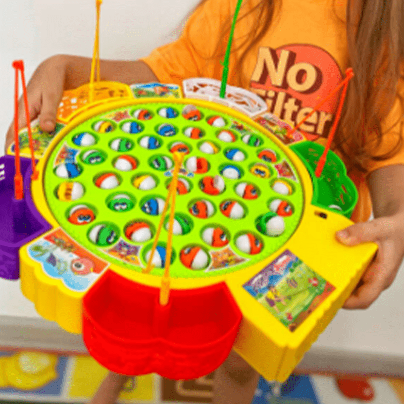 Kindvriendelijk visspel dat concentratie en motoriek stimuleert.