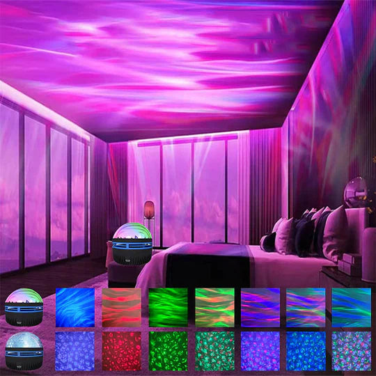 2-in-1 Nordlicht Nachtlampje voor Kinderkamer met Muzieksynchronisatie en Kleurenprojectie 3