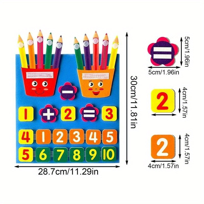 Felt Numbers leerzaam speelgoed, perfect voor het stimuleren van rekenkundig inzicht en fijne motoriek bij kinderen.

