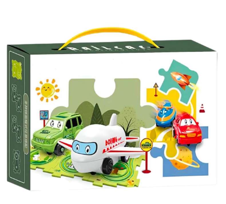 Voor kinderen interactieve puzzelset - PuzzleRace voertuig, een leuk en leerzaam speelgoed.