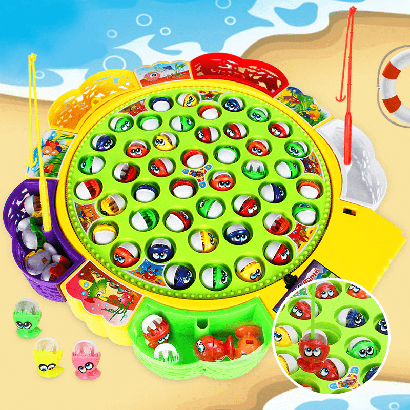 FishCatch  kinderen spelen samen met een magnetisch visspel dat interactief en leerzaam is.
