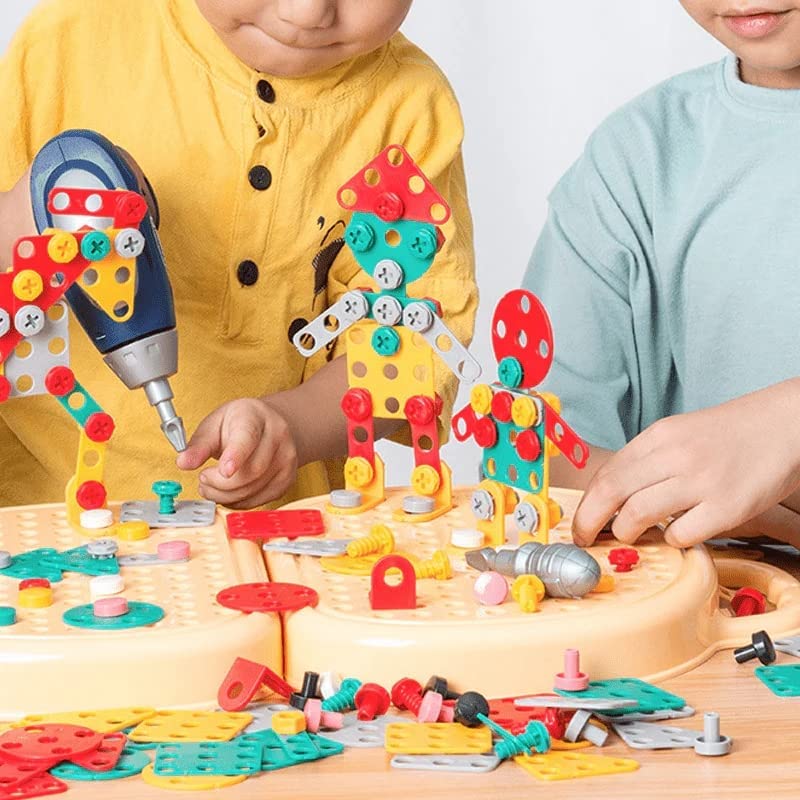 MakerSet interactieve constructieset met moeren, schroeven en gereedschap voor uren speelplezier en leren.
