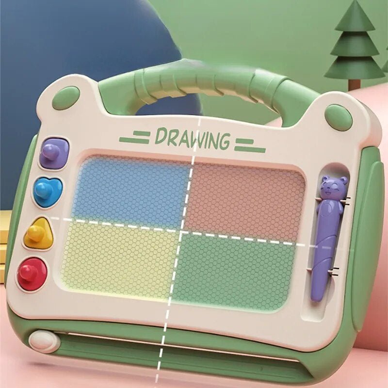 DrawMaster veelzijdig magnetisch bord, ideaal voor het ontwikkelen van teken- en schrijfvaardigheden.
