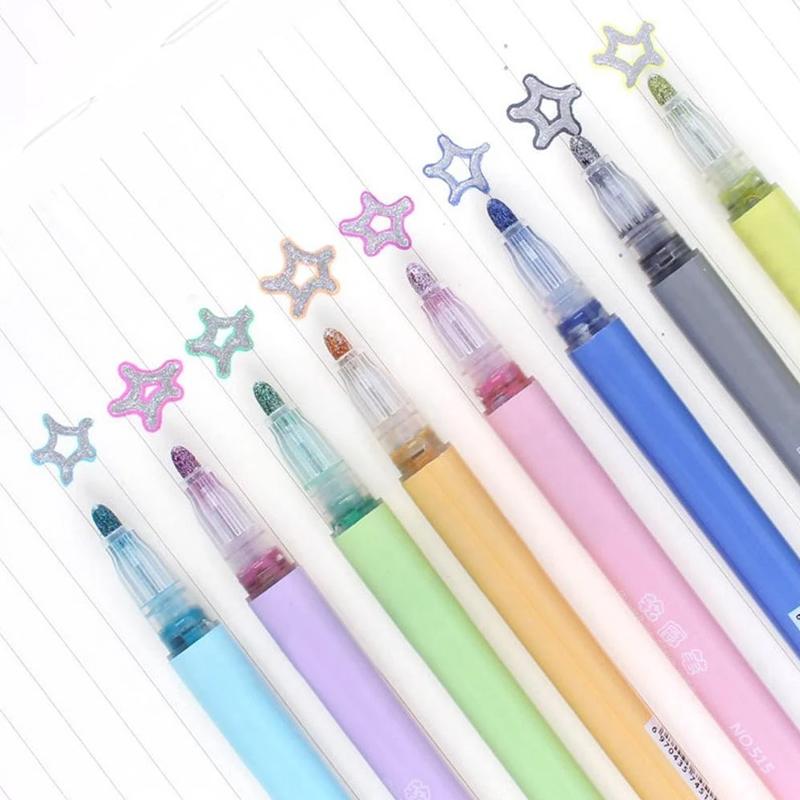 Creatieve glitterstiften set perfect voor kunstprojecten.