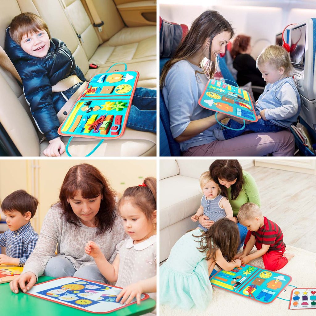 EduKit speelse en educatieve rugzak gevuld met activiteiten voor jonge kinderen.
