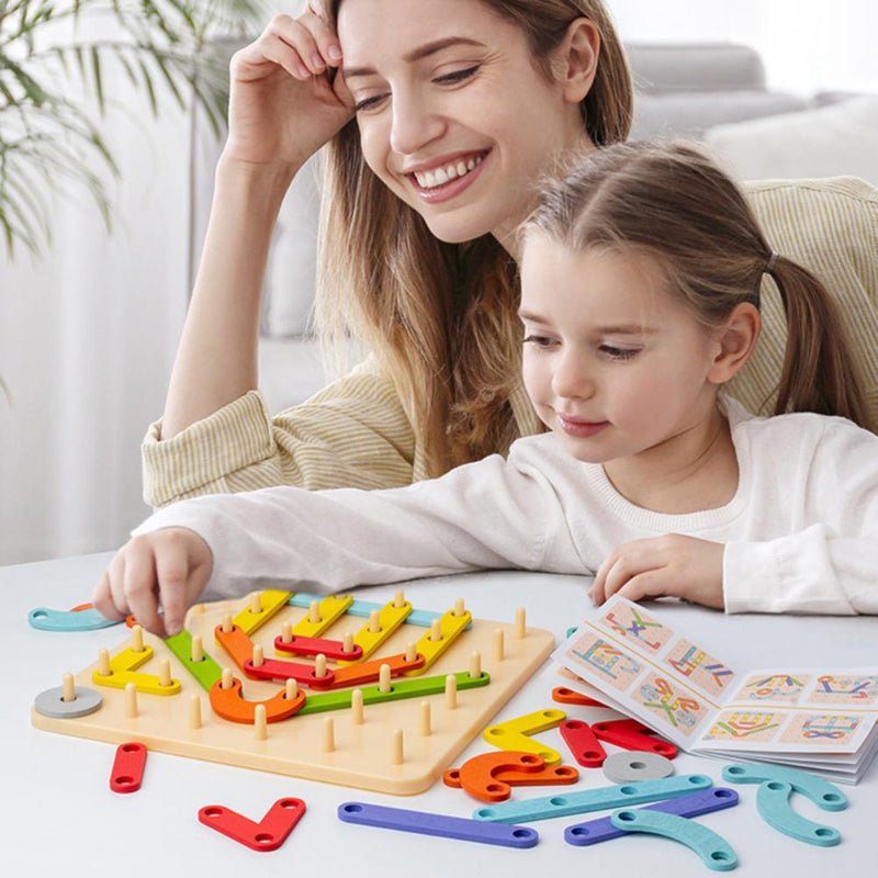 Kindvriendelijk constructiebord voor fantasierijk spel.