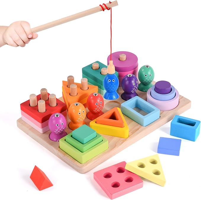 Kinderen genieten van het uitdagende Visspel leren en plezier gecombineerd.