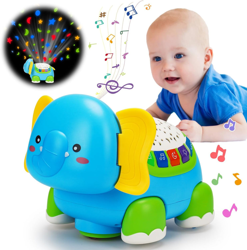 RolliPhant - Muzikaal Kruipspeelgoed Olifant Voor Baby's, perfect om kruipen en spelen te stimuleren.