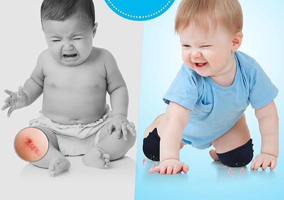 Laat je baby vrij kruipen met de veilige CrawlSafe - Kniebeschermers Voor Baby's.