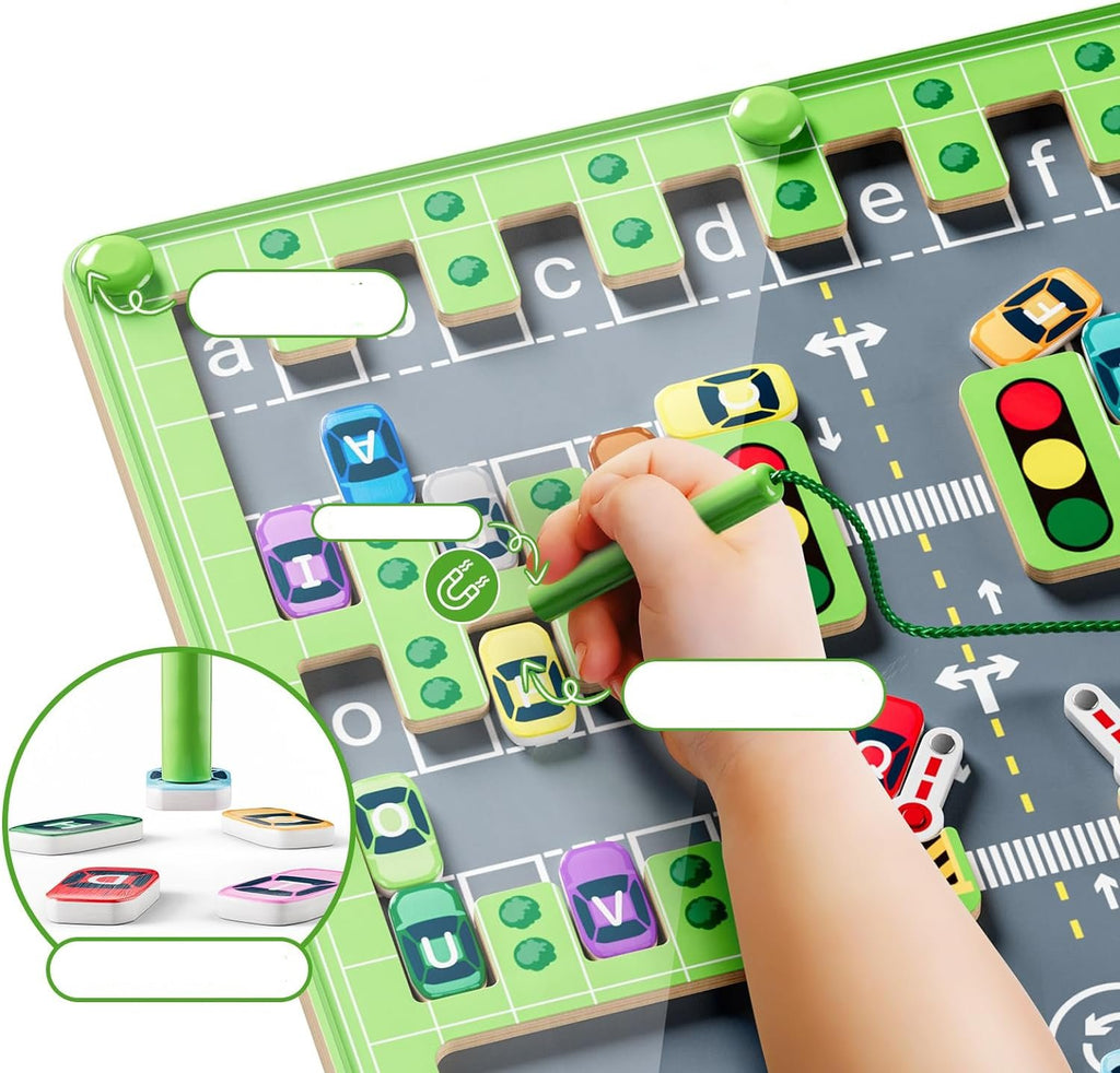 MagnetoMaze - Magnetisch Labyrint Speelbord Voor Kinderen, ontworpen om probleemoplossende vaardigheden te verbeteren.