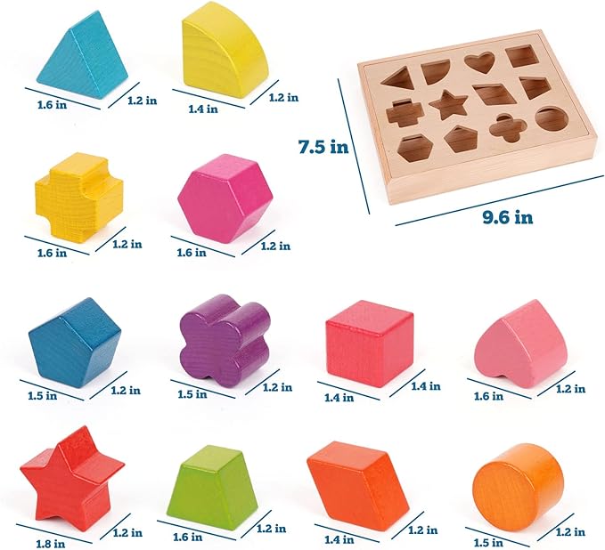 ShapeFit - Houten Vormensorteer Speelset Voor Kinderen, ontworpen om creativiteit en probleemoplossend denken te stimuleren.