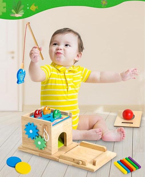 Oliver - Multifunctionele Houten Speelset Voor Kinderen, ideaal voor het stimuleren van fantasie en motorische vaardigheden.