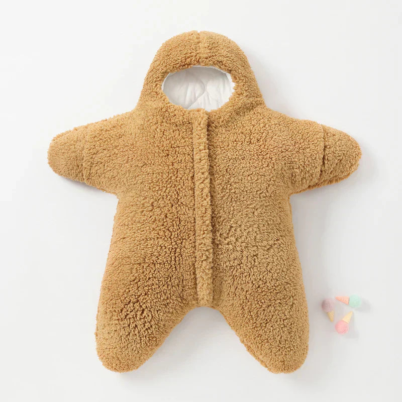 StarGlow zachte babywikkeldeken, ontworpen om pasgeborenen veilig en geborgen te houden tijdens slaap en rust.

