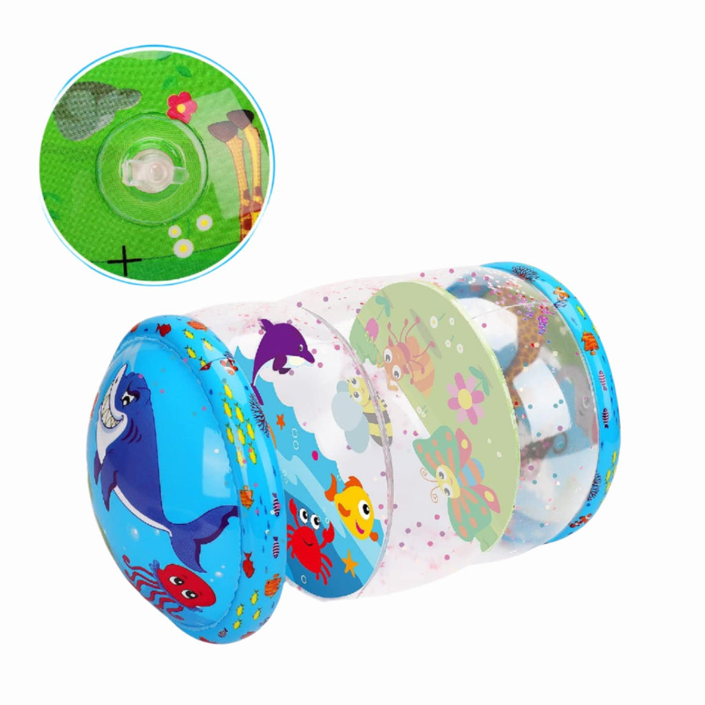 RollPlay - Opblaasbare Speelrol Voor Baby's Met Kleurrijke Illustraties, perfect voor kruip- en rolspel.