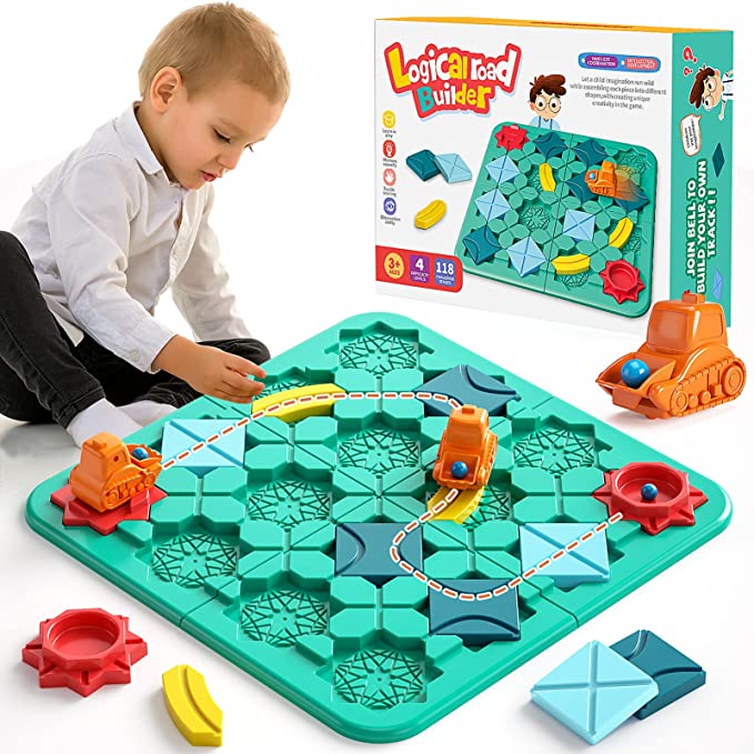 PuzzelPad logica weg puzzelspel, waarin je het voertuig naar de bestemming moet brengen.
