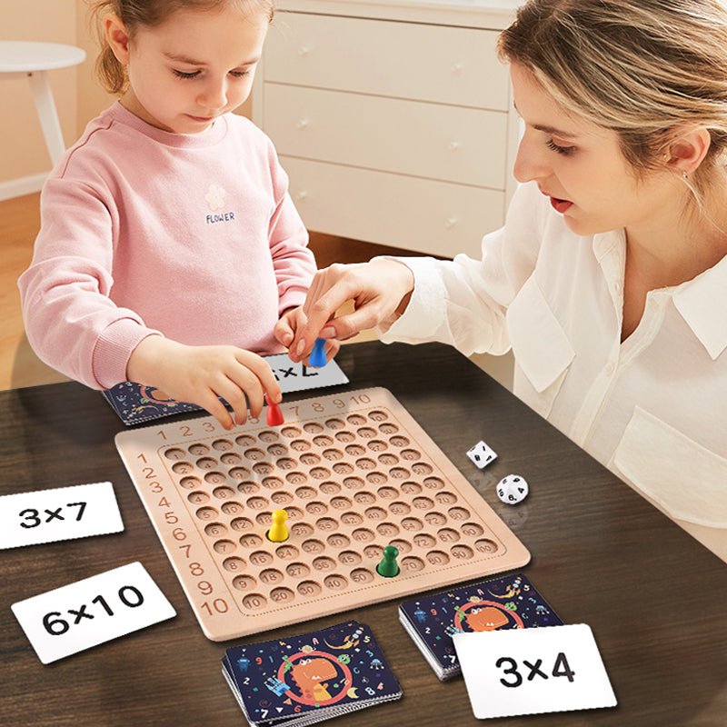 Leer en oefen vermenigvuldigen met dit interactieve bordspel.