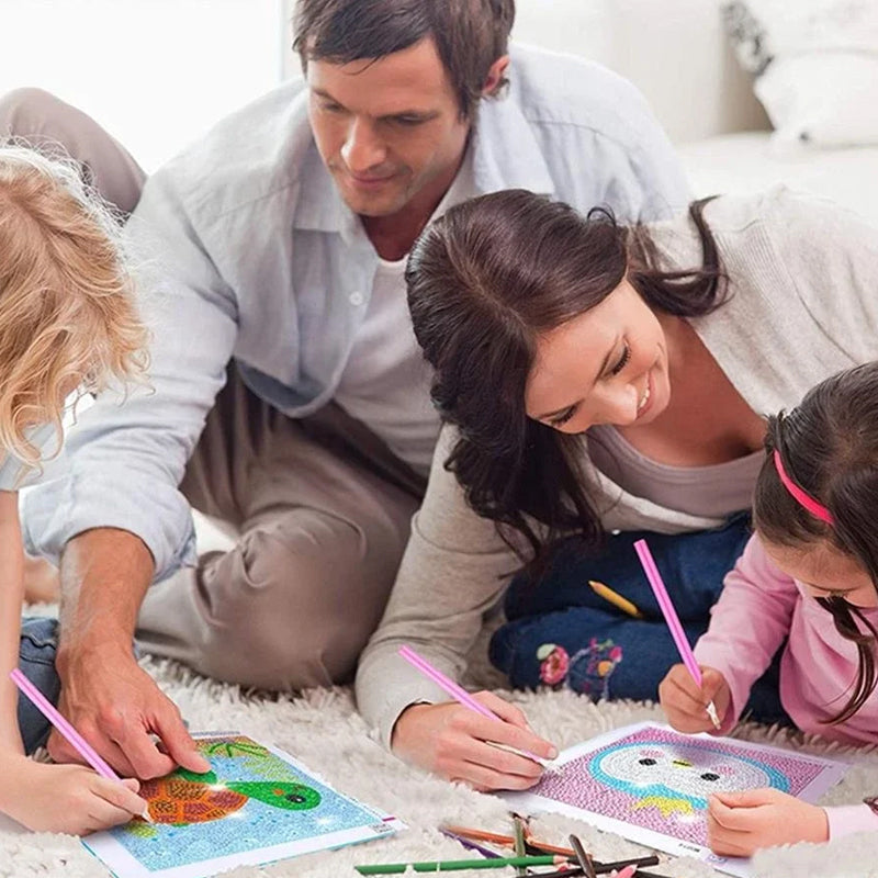 Visuele weergave van "DinoCraft - Diamant Schilderen Doe-Het-Zelf Set Voor Kinderen", geschikt voor leerzaam en plezierig tijdverdrijf.