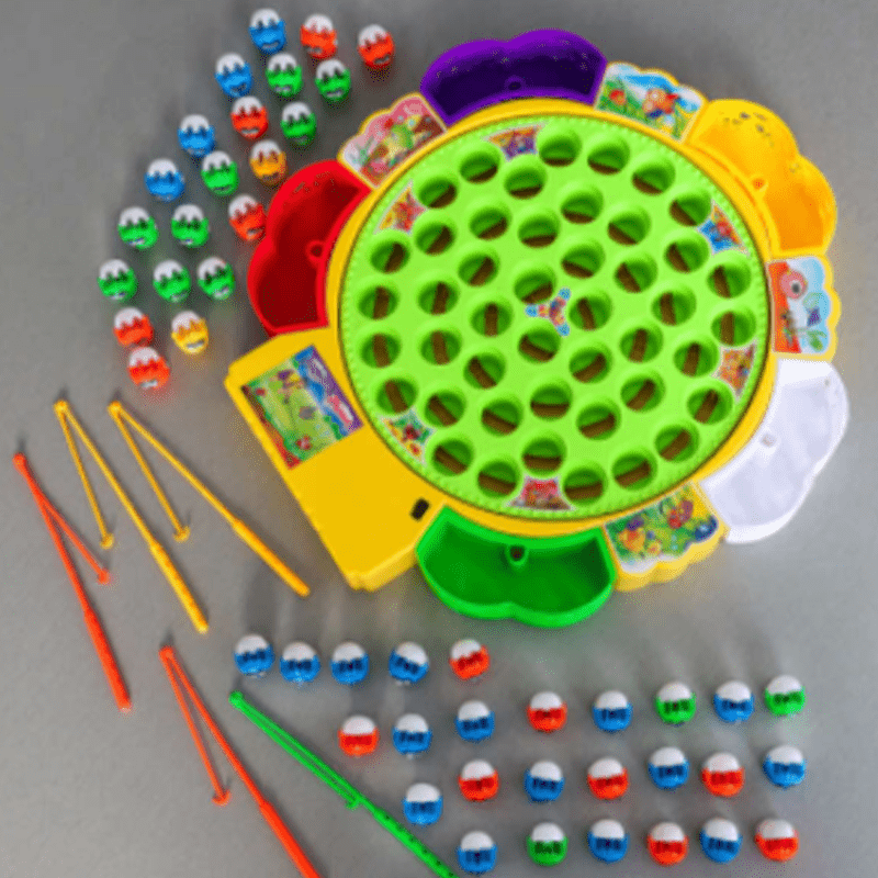 Creatief visspel dat zowel educatief als vermakelijk is.