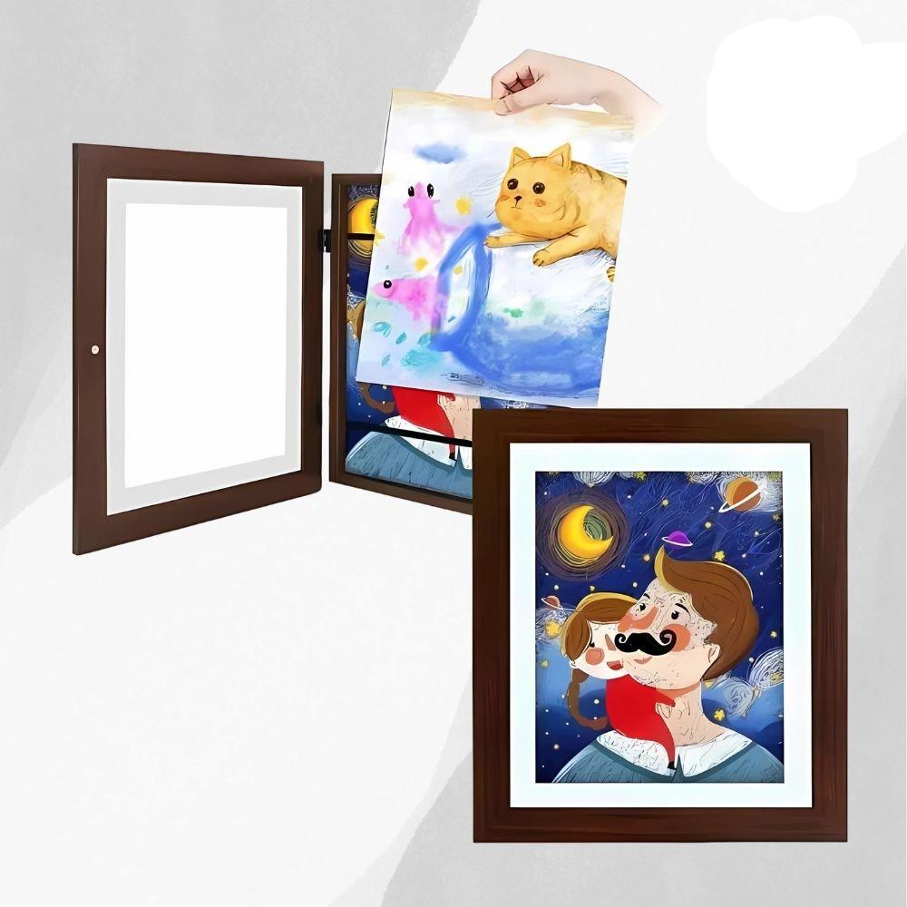 Fotolijst met gladde randen en veilig materiaal voor kinderen.
