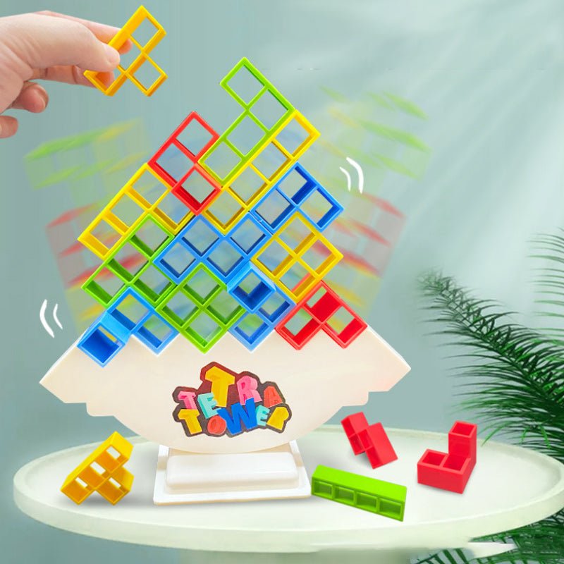 BalanceCraft tetra toren spel, ideaal voor het verbeteren van hand-oog coördinatie en evenwicht.