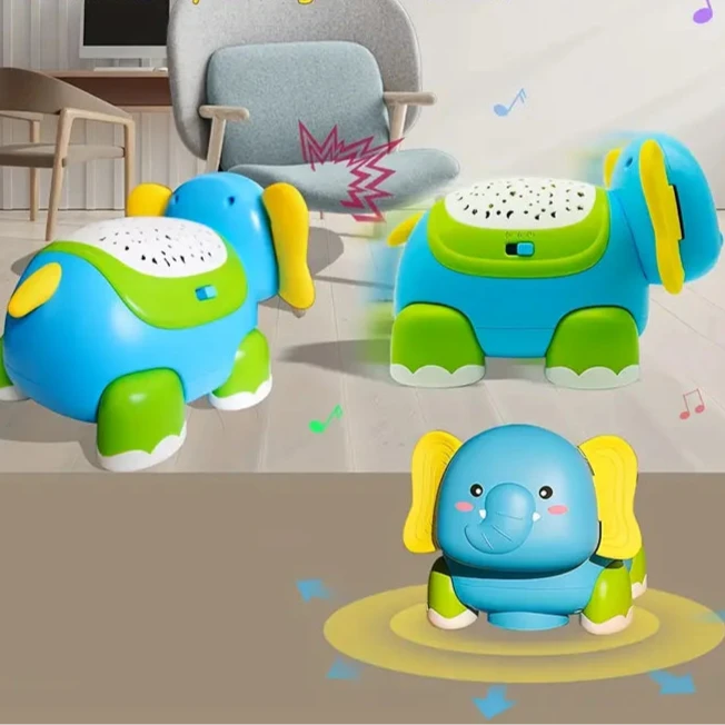 RolliPhant - Muzikaal Kruipspeelgoed Olifant Voor Baby's, ontworpen om nieuwsgierigheid en beweging te bevorderen.