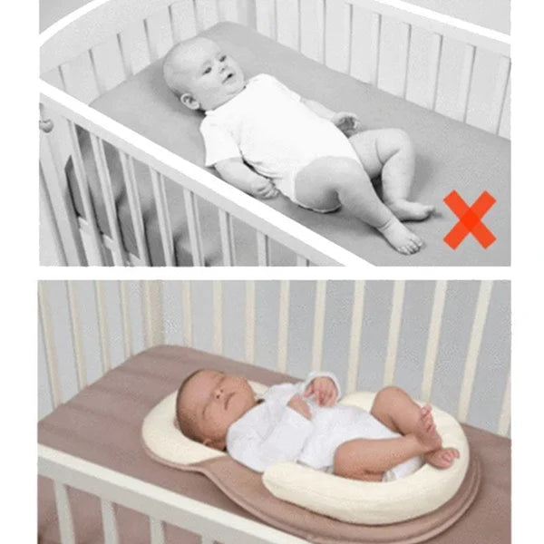 SleepBaby multifunctioneel babynestje, ondersteunt de natuurlijke houding van pasgeborenen en voorkomt druk op het hoofdje.

