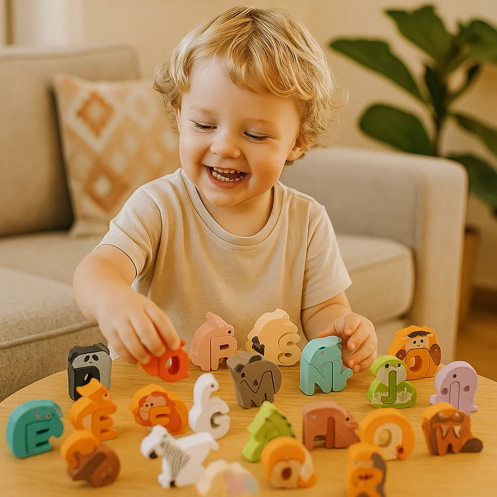Dierenalfabetpuzzel | Educatief Speelgoed Voor Kinderen Van 2 Tot 4 Jaar 0