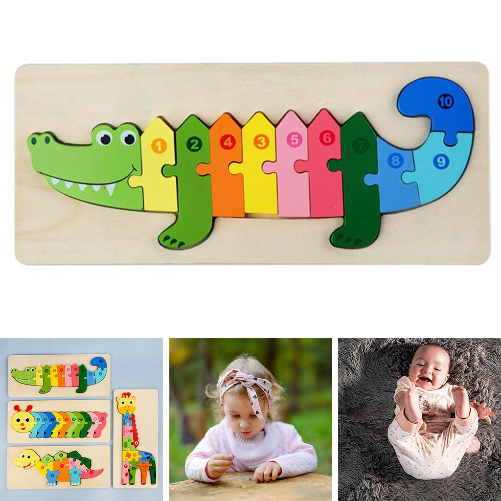 Dino's Avontuur | Dierenpuzzel – Kleurrijk, Educatief & Duurzaam Houten Speelgoed 5
