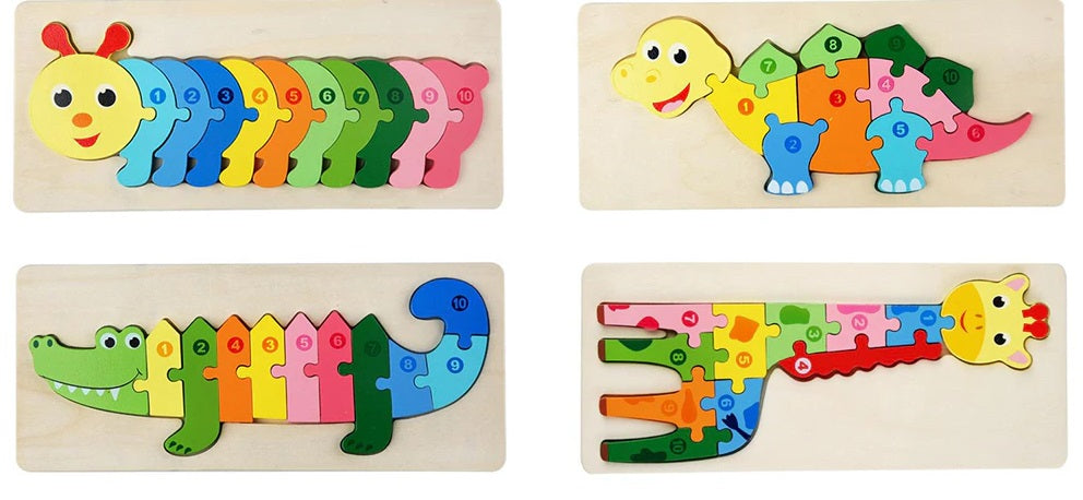 Dino's Avontuur | Dierenpuzzel – Kleurrijk, Educatief & Duurzaam Houten Speelgoed 6