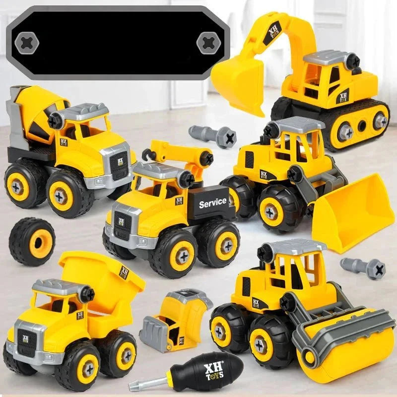 BuildTruck bouwvoertuigenset waarmee kinderen hun eigen voertuigen kunnen ontwerpen en monteren.
