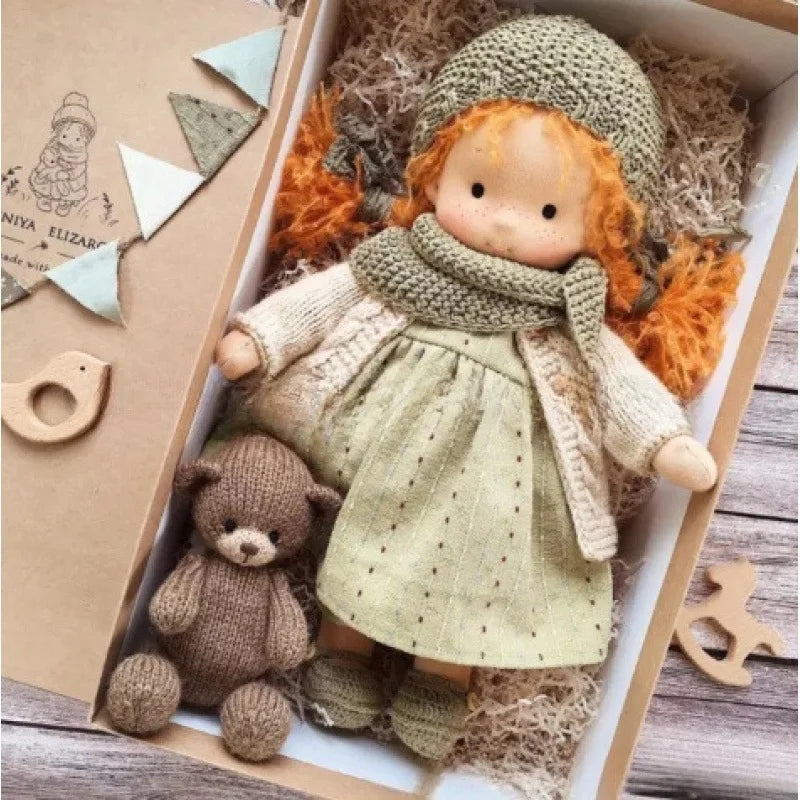 Handmade Waldorf Soft Plush Toys Cute Cotton Stuffed Doll Packaging Dolls Fabricchanging Box Best Children Kawaii Birthday Gifts 12