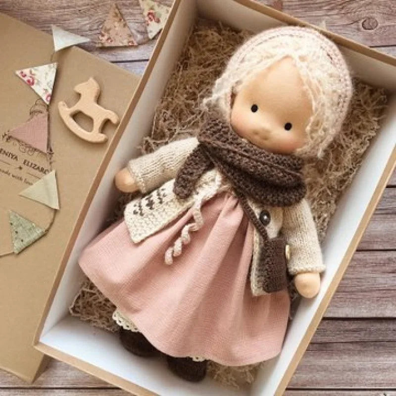 Handmade Waldorf Soft Plush Toys Cute Cotton Stuffed Doll Packaging Dolls Fabricchanging Box Best Children Kawaii Birthday Gifts 9