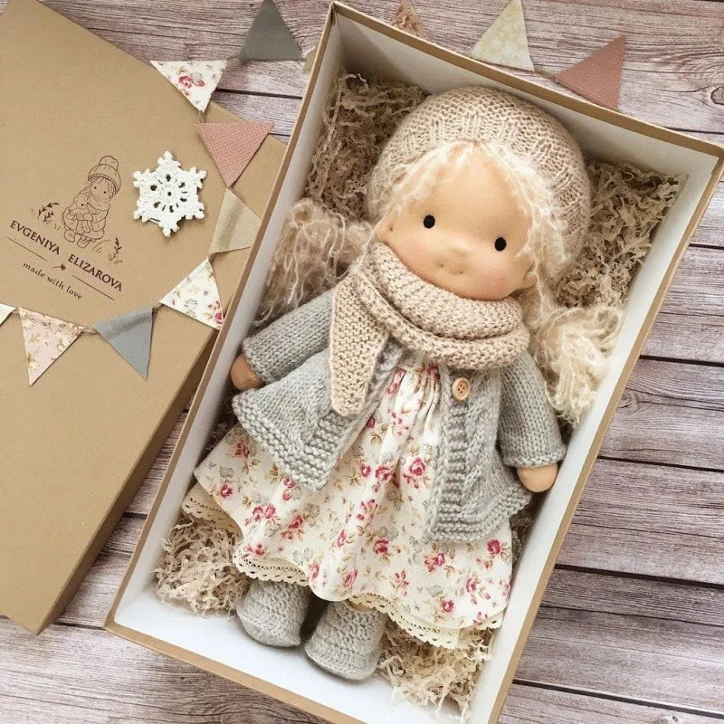 Handmade Waldorf Soft Plush Toys Cute Cotton Stuffed Doll Packaging Dolls Fabricchanging Box Best Children Kawaii Birthday Gifts 16