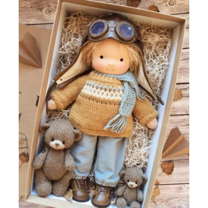 Handmade Waldorf Soft Plush Toys Cute Cotton Stuffed Doll Packaging Dolls Fabricchanging Box Best Children Kawaii Birthday Gifts 25