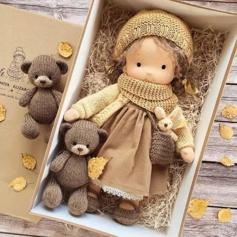 Handmade Waldorf Soft Plush Toys Cute Cotton Stuffed Doll Packaging Dolls Fabricchanging Box Best Children Kawaii Birthday Gifts 24