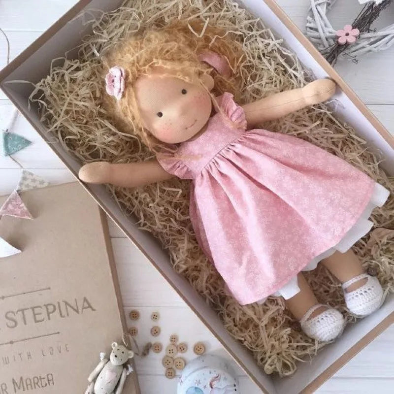 Handmade Waldorf Soft Plush Toys Cute Cotton Stuffed Doll Packaging Dolls Fabricchanging Box Best Children Kawaii Birthday Gifts 13