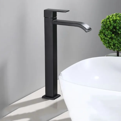 Mattschwarze Wastafelkraan voor Badkamer met Eenvoudige Koudwatersturing 9