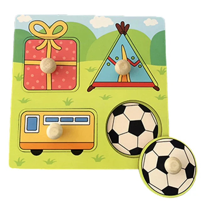 WoodGame houten puzzelspel, speciaal ontworpen om kinderen op een speelse manier met dieren vertrouwd te maken.

