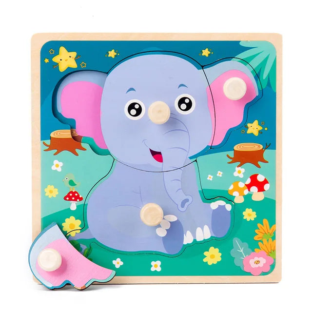 WoodGame wilde dieren puzzelspel, perfect voor het stimuleren van creativiteit en logisch denken.

