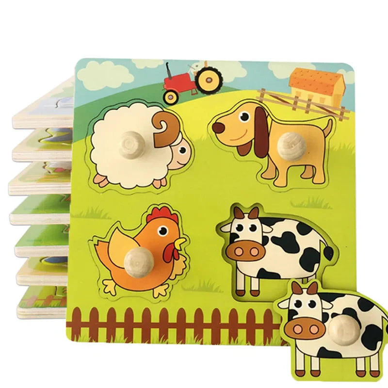 WoodGame wilde dieren puzzel, biedt een leuke en leerzame speelervaring voor kinderen.

