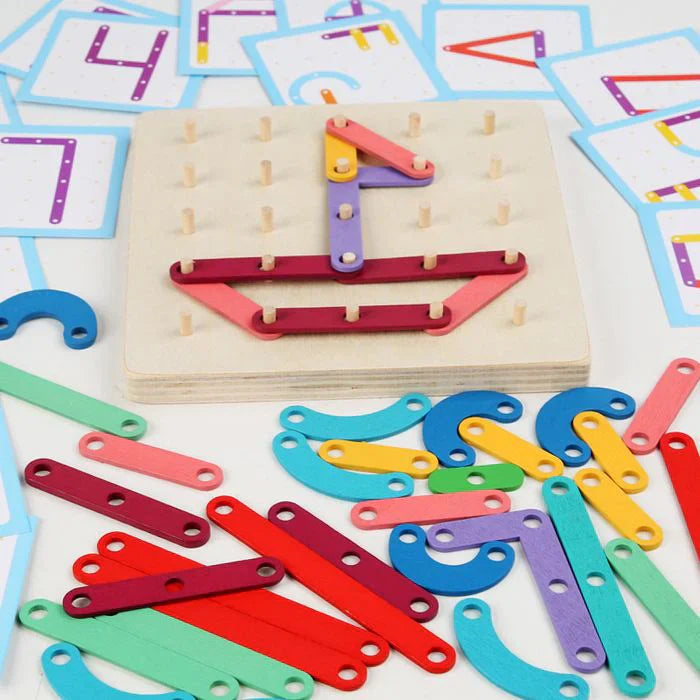 Montessori Prikbordpuzzel | Houten Speelgoed voor Creatieve Kinderen 2