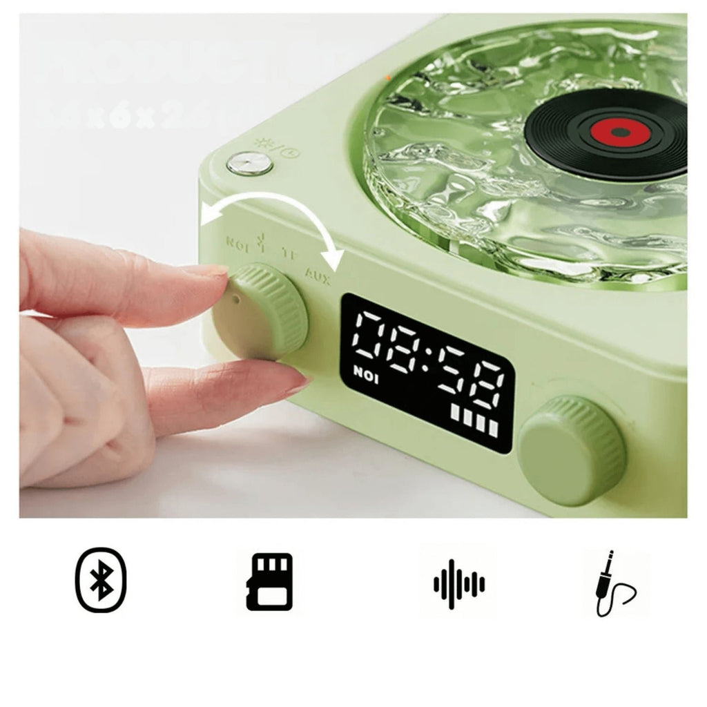 Compacte en veelzijdige nachtlamp met AUX- en TF-kaartopties voor extra functionaliteit.